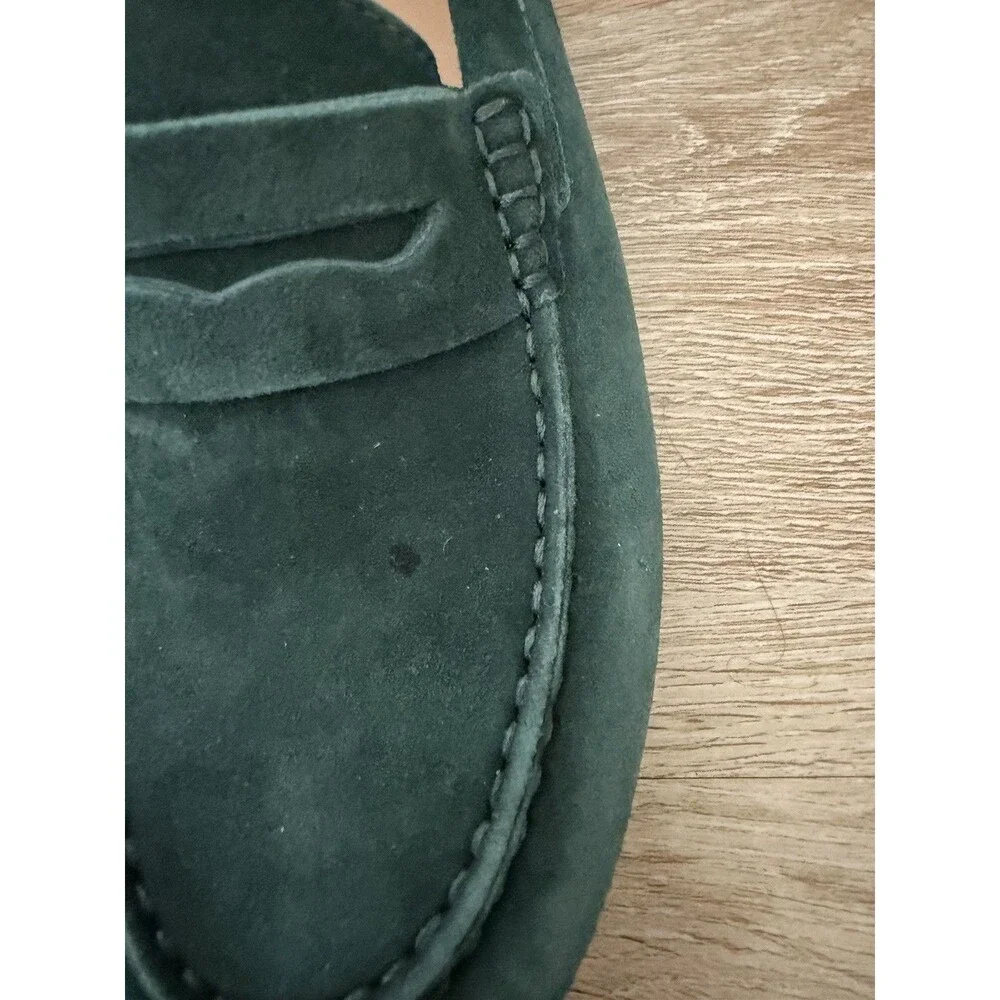 Array Hunter Green Suede Leather Women’s Penny Loafers Size 10N